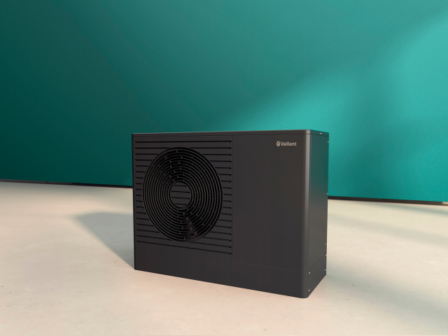 Wärmepumpe in schwarz